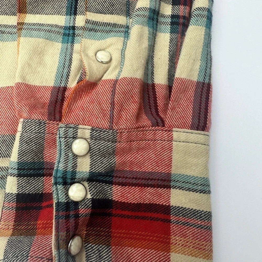 Men’s Authentic True Religion Jean Company Shirt (Size 3XL) Red And Tan​​​